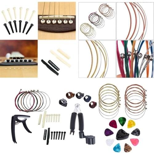 51Pcs Premium Guitar Accessories Tuner, Pick Holder Nuts Picks Repair tools