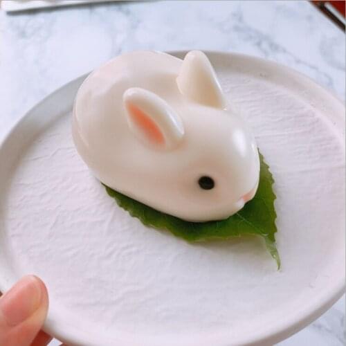 6 even Rabbit Silicone Molds Fudge Cake Chocolate Mold DIY Cake Baking Decoration, Big and Small Rabbit Jewelry Silicone Mold