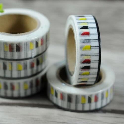 Free shipping Piano fingerboard washi tape/15mm*10m washi tape/lovely lift washi paper tape