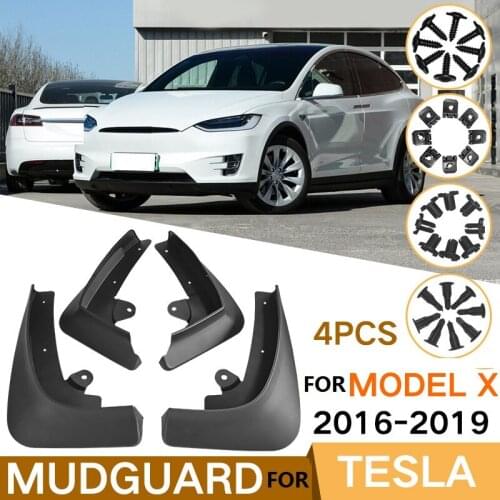 Car Mudflap for Tesla MODEL X 2016-2019 Fender Mud Guard Splash Flaps Mudguard Accessories