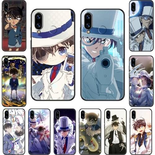 Cartoon Detective Conan Jimmy Kudo Phone case For Huawei Honor Mate 5 7 8 9 10 20 i A X Lite Pro black silicone coque fashion