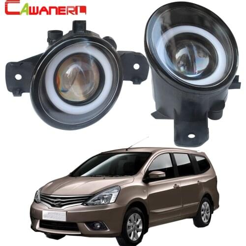 Cawanerl For Nissan Grand Livina 2007-2015 Car 30W LED Bulb Fog Light Angel Eye DRL Daytime Running Light 3000LM 12V 2 Pieces