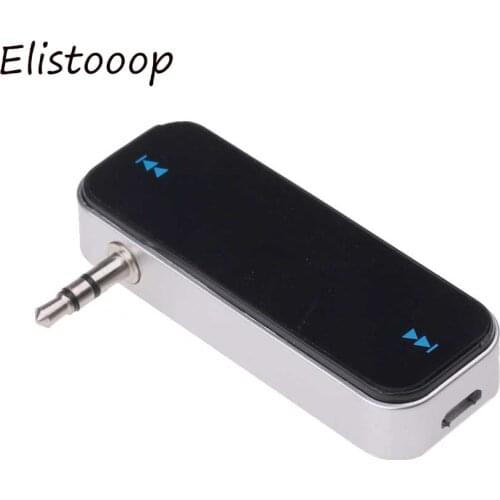 Elistooop Wireless 3.5mm Transmitter Music Audio LCD Diaplay Handsfree for iPhone iPod Samsung MobilePhones MP3 Player Tablet