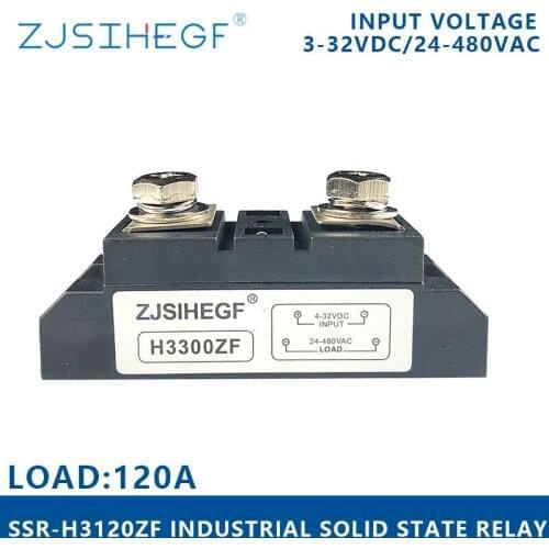 InputDC 3-32VDC/AC70/280VAC SSR-H3400ZF Single Phase Solid State Relay Load Current 400A Industrial SSR With 4000V For Auto