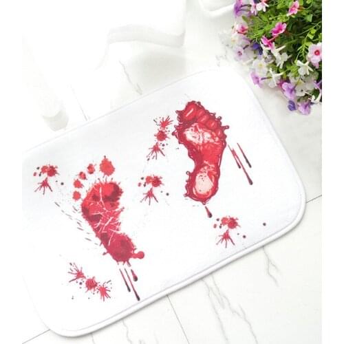 Creative Novelty Door Blood Carpet Bathroom Water Absorption Non-slip Rug Horror Terror Carpet Doormat Home Door Mats