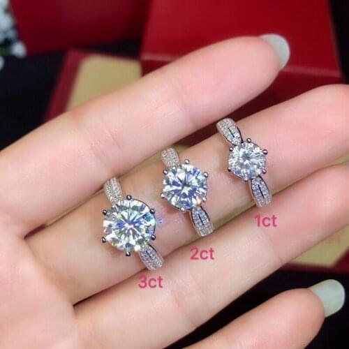 Moissanite, Classic style, super hot gems, comparable to diamonds, 1 carat, 2 carats 3ct