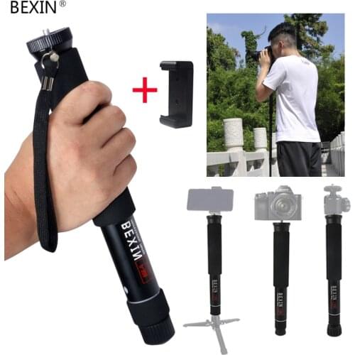BEXIN Portable Lightweight flexible pocket mini dslr camera unipod monopod Pole for gopro SLR Micro Single Camera Photography