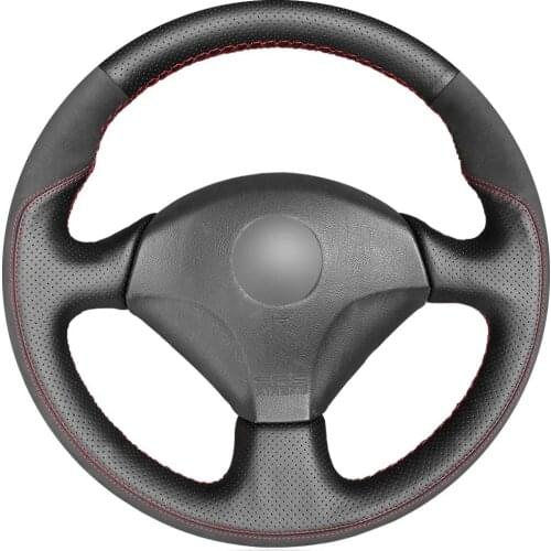 Hand-Stitched Black GenuineSuede Car Steering Wheel Cover Wrap for Honda S2000 2000-2008 Civic S2000-2004 Acura RSX Type-S 2005
