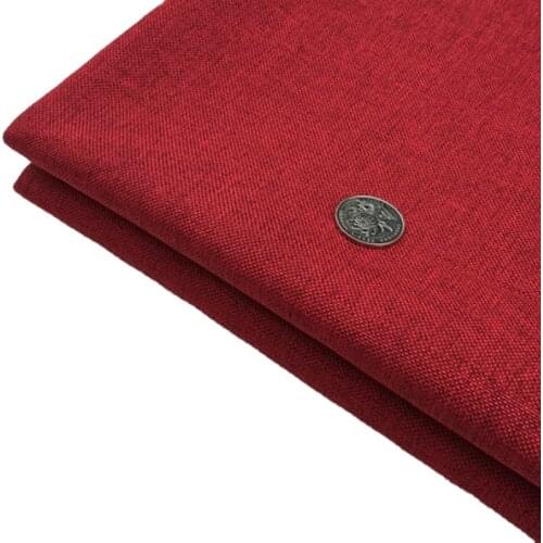 Width 145cm DIY Thick Slub Sofa Upholstery Fabric Custom Made Pure Color Flax Dustproof Tablecloth Material By the Yard