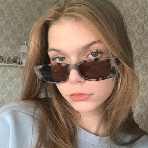 Small Rectangle Sunglasses Women 2021 Vintage Brand Designer Square Sun Glasses Shades Female UV400