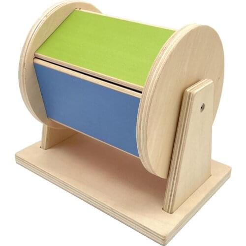 Vintage Spinning Drum Toys for Infant Kids, Puzzle Toys Develop Motor Skill Color Cognition