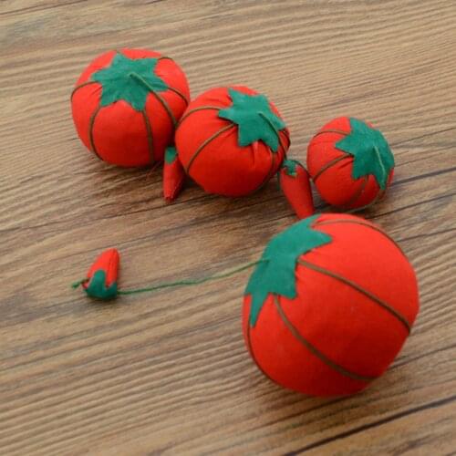 1 Piece Tomato Fabric Needle Pin Cushion Holder Sewing Kit Pincushions Needlework Mat DIY Craft Supplies Sewing Pins Accessories
