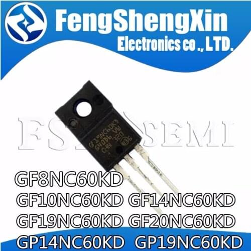 5PCS GF10NC60KD TO-220F STGF10NC60KD TO-220 GF10NC60 10NC60 STGF10NC60 Short circuit rated PowerMESH IGBT