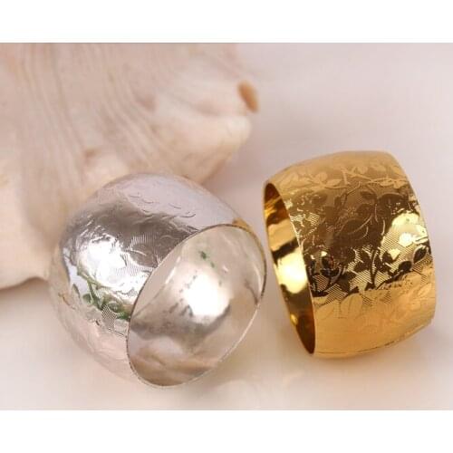 10pcs Hotel model room ring napkins napkin ring Western restaurant metal napkin ring towel ring Gold Silver