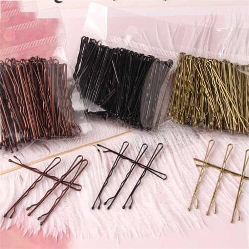 100PSC/Set Alloy Solid Color Hairpins For Women Wavy Type Invisible Hair Clip Girls Hair Accessories Bobby Pins Hair Grips
