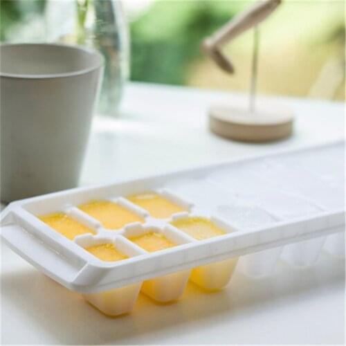 2PCS 16 Grid Food Grade Silicone Ice Cube Tray Box With Lid Cover Drink Jelly Freezer Mold Mould Maker Kitchen Bar Accessories