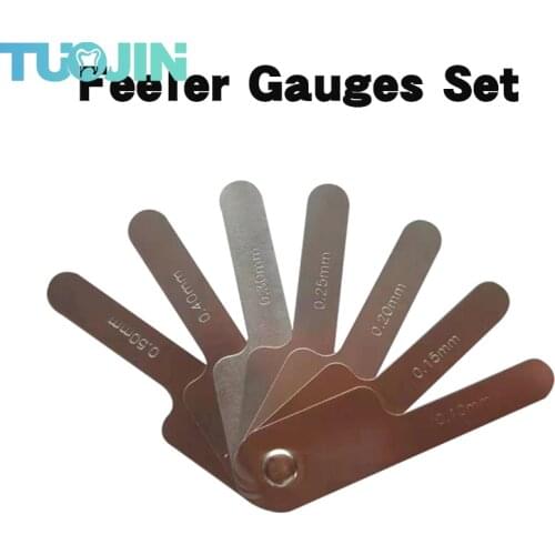 Oral Dental Interproximal Measuring Ruler Stainless Steel Reduction Gauge Ruler Tooth Instrument Gap Measuring RulerTools Kit