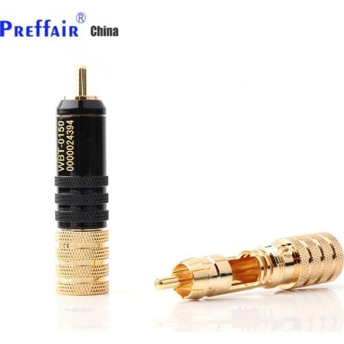 4Piece HI-End RCA Screw Locking RCA Connectors Diy Analogue cable plug HIFI