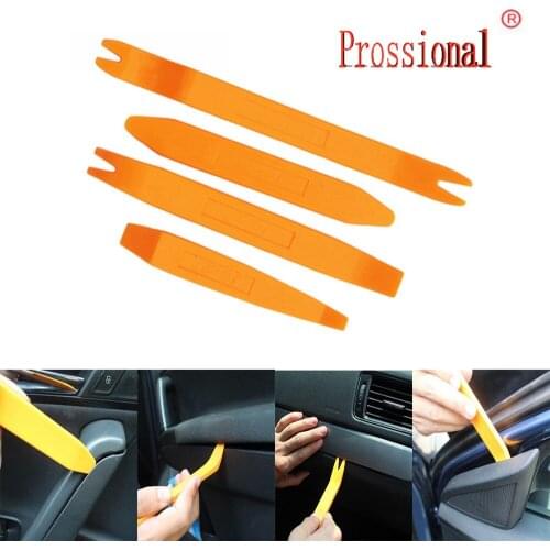 4Pcs Thicken Portable Auto Car Radio Panel Door Clip Panel Trim Dash Audio Removal Installer Pry Kit Repair Pry Tool Hand Tools