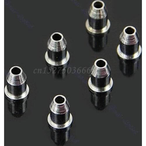 6 PCS Chrome Mounting Ferrules Bushing Set Guitar String R9CE