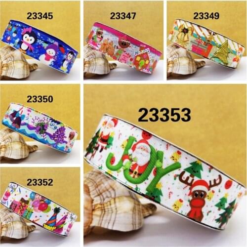 Free shipping 50 yard cartoon printed grosgrain ribbon 23353