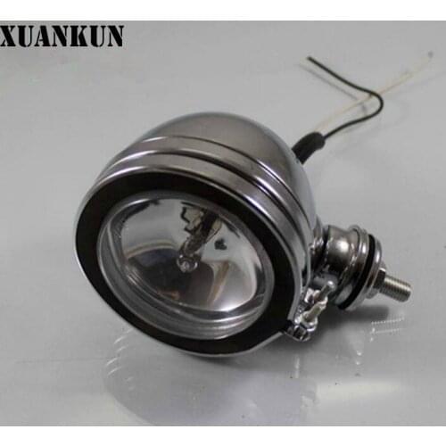 Motorcycle Parts Modified Retro Metal Bullets Fog Lights Before And After Lights