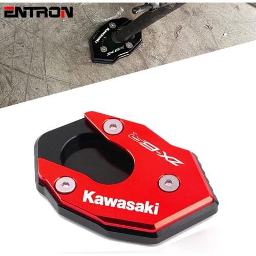 For Kawasaki Ninja ZX6R ZX-6R ZX 6R 2017-2020 Motorcycle Accessories CNC Alunimun Kickstand Plate Extension Pad Stand Enlarger