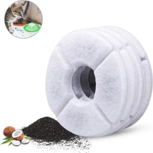 2PCS/4PCS/6PCS Activated Carbon Filters Charcoal Filter Replacement for Fountain for Cat Dog Pets Drink Water