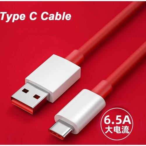 6.5A Fast Charging Cable 100CM Warp Charge Type C Data Sync Line For Oneplus 9 8 7 Pro 9R 7t 7 T 6t 6 5t 5 3t Charger Cord Wire