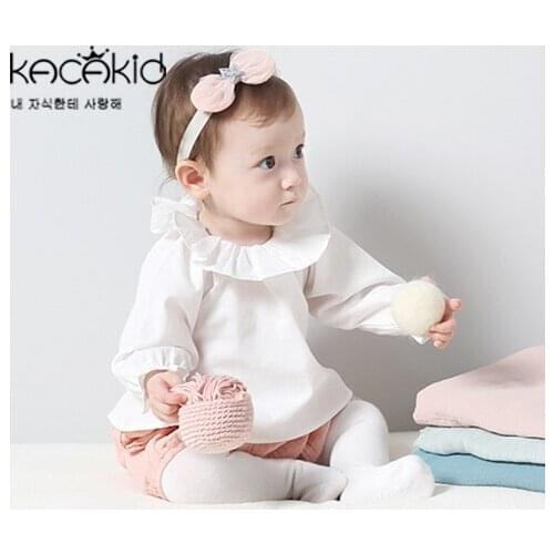 KACAKID Children Girl Shirt Lolita Style Turn-down Collars Children Girls Shirts Cotton Kids Baby Children Girls Shirts Ka3308