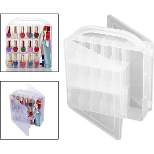 Cosmetic Nail Polish Case Storage Holder Organisers for 30 Bottles, 12x11x3.2 inch