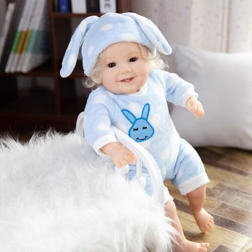 Hoomai 20" Happy Smiley Emilia Lifelike Reborn Baby Doll Soft Silicone Vinyl Dolls Toy for Child Birthday Reborn Baby Doll