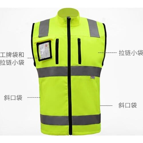 Can customize logo from 5pcs; high visibility reflective safety vest; reflective jacket; safety vest fv24