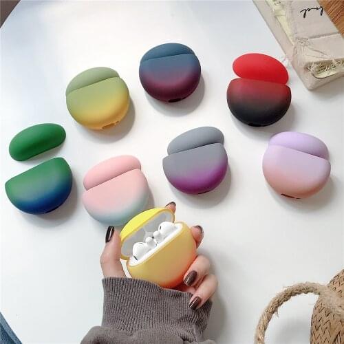 Soft Case for Huawei Freebuds 3 Wireless Charging Gradient Bags Protective Cover Accessories Colorful Case for Huawei Freebuds 3
