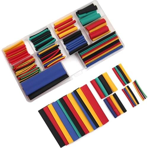 164pcs 2:1 Heat shrink tube kit Insulation Polyolefin Sleeving Assorted Wire Cable Shrinking Tubing Insulated and waterproof