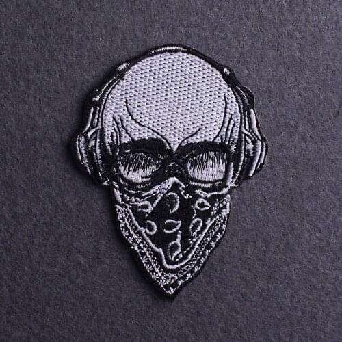 Zombie Skull Patch Diy Embroidered Patches For Clothing Stickers Applique Skeleton Patch Iron On Patches On Clothes Sewing Badge