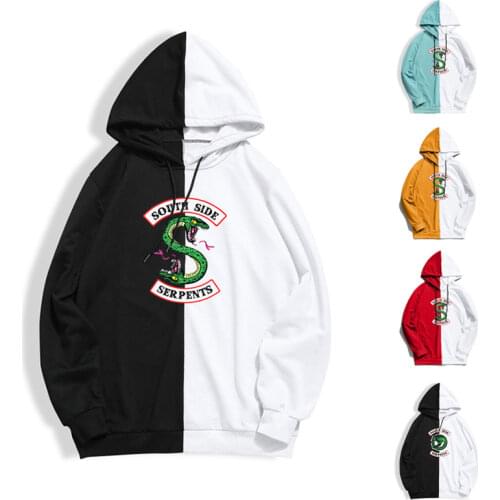 Kpop Clothing South Side Serpents Riverdale Hoodie Sweatshirts Hooded For Girls Female Riverdale SouthSide Hat Jacket Coat Tops