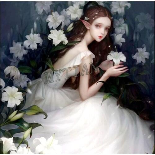 Full Square/round 5D DIY Diamond Painting Lily Fairy Embroidery pattern elf picture Cross Stitch Mosaic room Decor wall arts