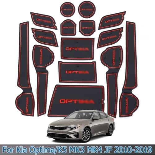 Anti-Slip Gate Slot Cup Mat For KIA Optima 2010~2019 MK3 MK4 JF Accessories Rubber Coaster