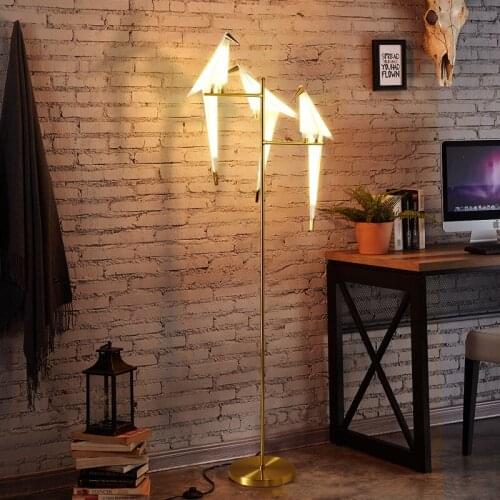 Modern Thousand Paper Cranes Floor Lamps For Living Room Bedrooom Table Lamp Nordic Home Decoration Creative Bird Led Floor Lamp