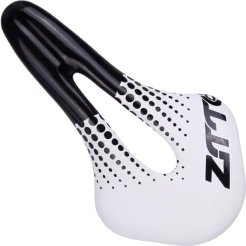 ZTTO Ultralight Racing Seat Bike Bicycle Hollow Ergonomic Design Cr-mo Seat Rail Black Withe Polka Dots 145mm