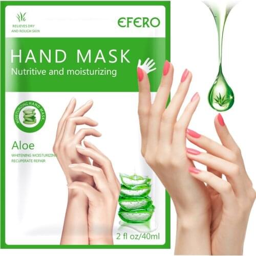 Moisturizing Hand Masks Aloe Extract Super Smoothing Whitening Spa Hand Gloves Anti-Aging Gloves For Hand Mask Hand Care efero