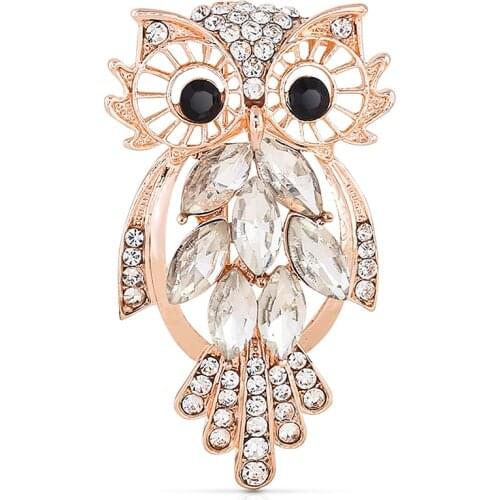 WYBU Newest Sky Blue Owl Brooch Gift For Women Fashion Lady Cloth Jewelry Hijab Pin Animal Broach Pin Bling Broche Swan Brooch
