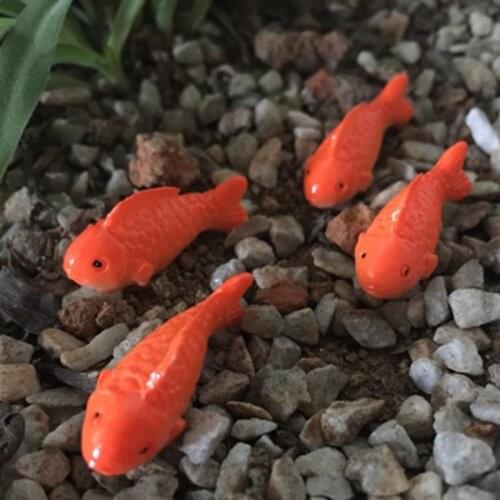 ZOCDOU 1 Piece Red Fish Goldfish Simulation Carp Fishbowl Model Small Statue Figurine Crafts Figure Ornament Room Miniatures