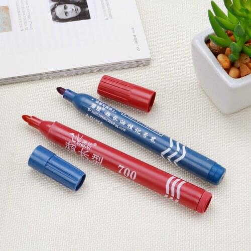 1PCS Enriched Marker Plastic Oily Waterproof Permanent Marker Pen Student Outdoor Marking Signature Ink Pen Stationery Supplies