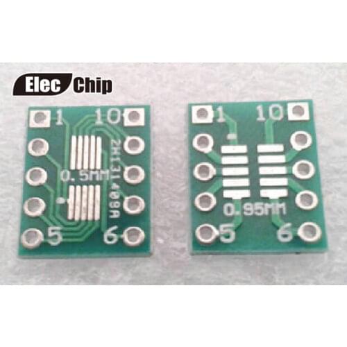 10PCS/LOT Adapter Plate sot23 msop10 umax Turn Dip10 0.5mm 0.95mm Pitch