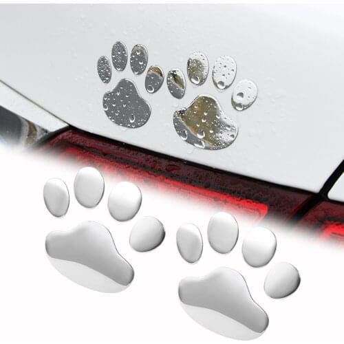 2Pcs Car Stickers 3D Metal Bear Paw For Opel astra h j g Honda civic 2006-2011 Kia rio ceed Mini gsm pir alarm Accessories