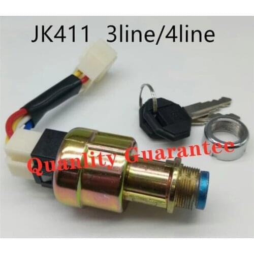 2pcs JK411 starter Ignition switch Electric door lock oem JK411 3 wire 4 wire