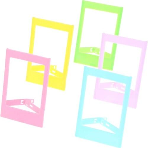 5Pcs Plastic Table Photo Frames Set Of 5 3" Desk Photo Frame Picture Frames For Mini 70 25
