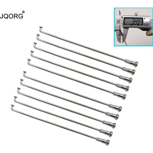 9 G 3.5 mm Motorcycle Spokes Material 304 Stainless Steel J-bend Equal Diameter Motocross Wheel Spokes With 21.85 mm Longer Caps